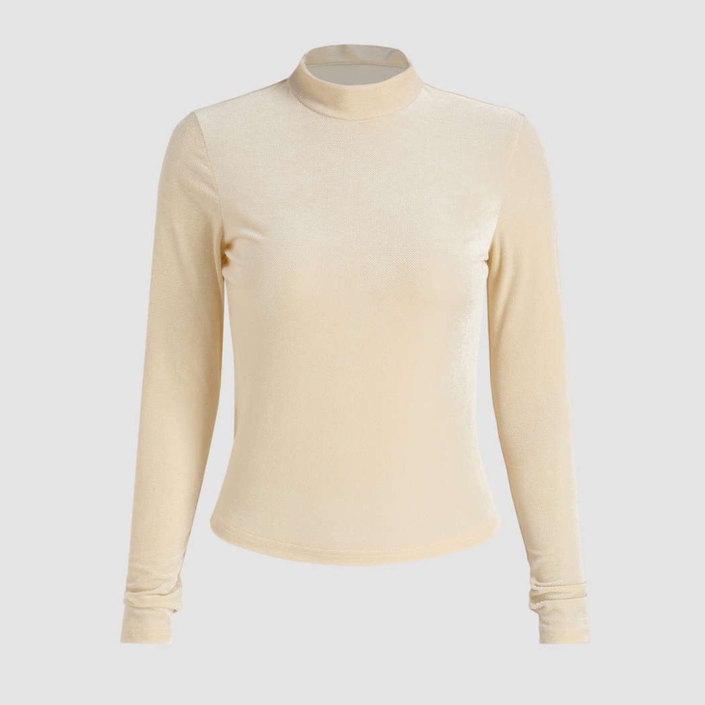 NWT Cider Cream Long Sleeve Turtleneck Solid Top size L